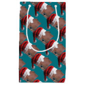 Petit Sac Cadeau Cheval de Noël (Devant)