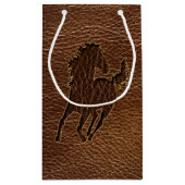 Petit Sac Cadeau Cheval simili cuir (Dos)