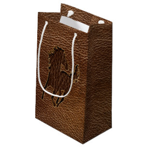 Petit Sac Cadeau Cheval simili cuir