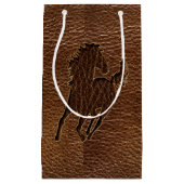 Petit Sac Cadeau Cheval simili cuir (Devant)
