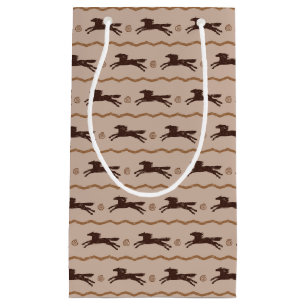 Petit Sac Cadeau Cheval Wild Pony Galloping sur Tan