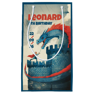 Petit Sac Cadeau Chevalier et dragon sans peur