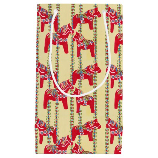 Petit Sac Cadeau Chevaux de Dala (Devant)