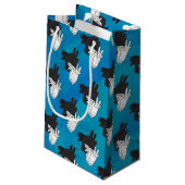 Petit Sac Cadeau Chèvre Billy Ombre sur Bleu (Dos Angle)