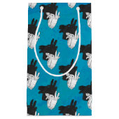 Petit Sac Cadeau Chèvre Billy Ombre sur Bleu (Devant)