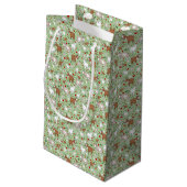 Petit Sac Cadeau Chèvres en vert (Dos Angle)