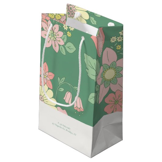 Petit Sac Cadeau Chic Floral Boho (Dos Angle)