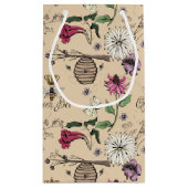 Petit Sac Cadeau Chic Gold Floral Beehive (Dos)