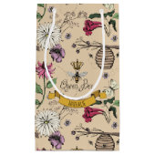 Petit Sac Cadeau Chic Gold Floral Beehive (Devant)