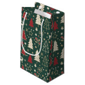 Petit Sac Cadeau Chic Nordic Winter Wonderland Seamless Pattern (Dos Angle)