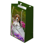 Petit Sac Cadeau Chien Beagle mignon chiot dans le lait Égée avec d (Dos Angle)