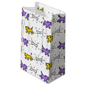 Petit Sac Cadeau Chien Bone Graffiti Style Choisir Couleur S Cadeau (Dos Angle)