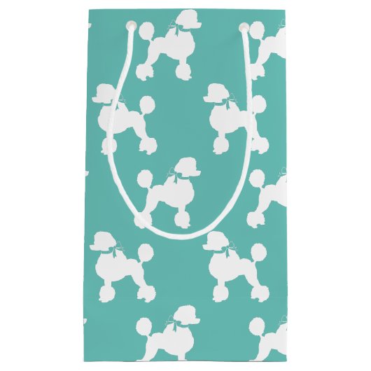 Petit Sac Cadeau Chien de caniche Français (Devant)