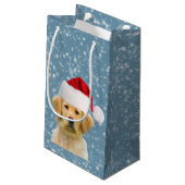 Petit Sac Cadeau Chien de golden retriever dans le casquette de (Dos Angle)