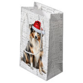 Petit Sac Cadeau Chien de Noël mignon du berger australien (Dos Angle)