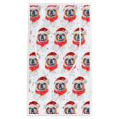 Petit Sac Cadeau Chien de race anglaise Bulldog Noël (Devant)
