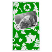 Petit Sac Cadeau Chien de taule français Joyeux sapin de Noël Cloch (Dos)