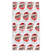 Petit Sac Cadeau Chien japonais race Étoiles de Noël (Dos)