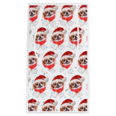 Petit Sac Cadeau Chien japonais race Étoiles de Noël (Devant)