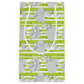 Petit Sac Cadeau chien jouant l'arrière - plan de motif (Devant)