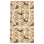 Petit Sac Cadeau chiens chanceux avec l'arrière - plan de saucisses (Devant)