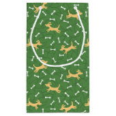 Petit Sac Cadeau chiens chanceux avec l'arrière - plan d'os (Dos)