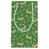 Petit Sac Cadeau chiens chanceux avec l'arrière - plan d'os (Devant)