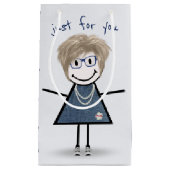 Petit Sac Cadeau Chiffre À Bâtons Fille En Basket (Devant)