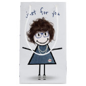 Petit Sac Cadeau Chiffre À Bâtons Fille En Basket (Devant)