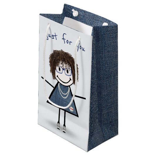 Petit Sac Cadeau Chiffre Anniversaire Fille En Basket (Devant Angle)