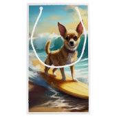 Petit Sac Cadeau Chihuahua Beach Surf Peinture (Dos)