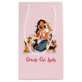 Petit Sac Cadeau Chimigos - Crazy Chi Lady - Chihuahua (Dos)