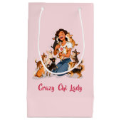 Petit Sac Cadeau Chimigos - Crazy Chi Lady - Chihuahua (Devant)