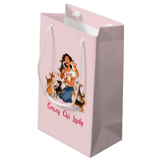 Petit Sac Cadeau Chimigos - Crazy Chi Lady - Chihuahua 