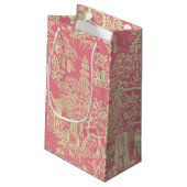 Petit Sac Cadeau Chinoiserie rose (Dos Angle)