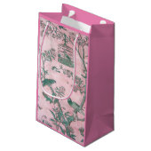 Petit Sac Cadeau Chinoiserie rose (Dos Angle)