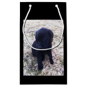 Petit Sac Cadeau Chiot noir de labrador retriever (Dos)