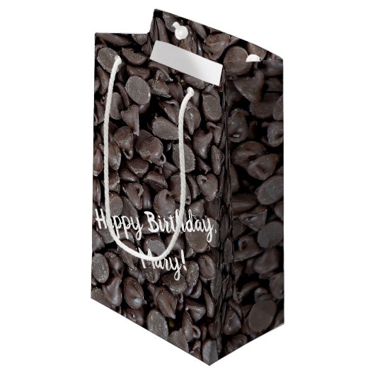 Petit Sac Cadeau chips chocolat d'anniversaire (Devant Angle)