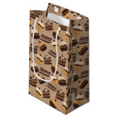 Petit Sac Cadeau Chocolat et pâtisseries motif 3 (Devant Angle)