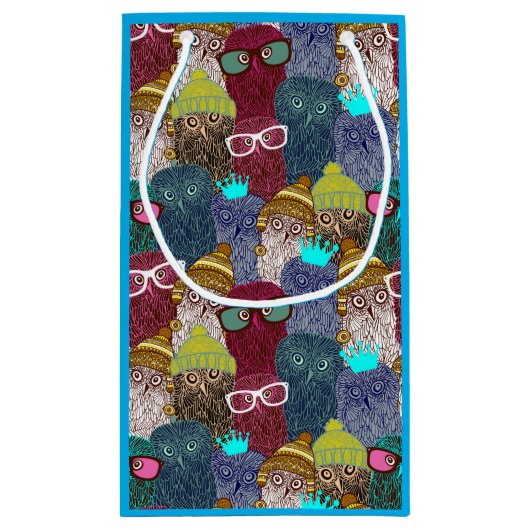 Petit Sac Cadeau Chouette dans la couronne (Dos)