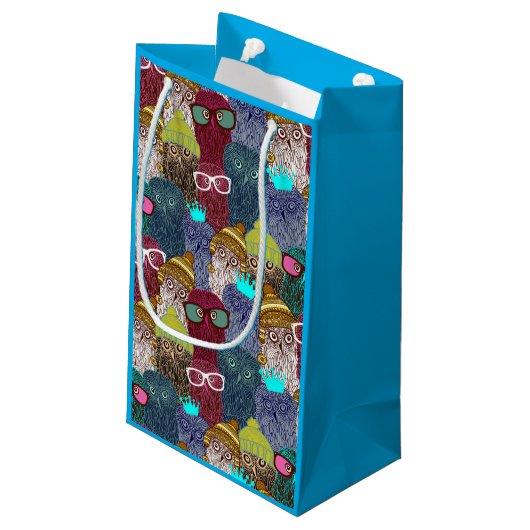 Petit Sac Cadeau Chouette dans la couronne (Dos Angle)