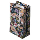 Petit Sac Cadeau Chouette et fleurs, William Morris (Dos Angle)