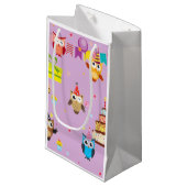 Petit Sac Cadeau chouette fête d'anniversaire (Devant Angle)