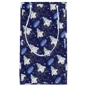 Petit Sac Cadeau Chouette neige avec Casquette Happy Hoots Motif No (Devant)