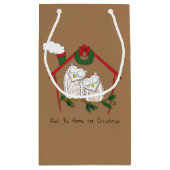 Petit Sac Cadeau Chouette Noël Mignonne Vacances amusantes (Dos)