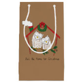 Petit Sac Cadeau Chouette Noël Mignonne Vacances amusantes (Devant)