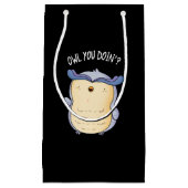 Petit Sac Cadeau Chouette Vous Faites Drôle Oiseau Pun Dark BG (Devant)