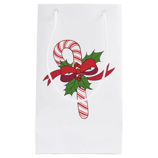 Petit Sac Cadeau Christmas Candy Cane (Devant)