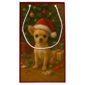 Petit Sac Cadeau Christmas Chihuahua Gift Bag (Dos)