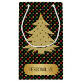 Petit Sac Cadeau Christmas Tree with Polka Dot Background  (Dos)